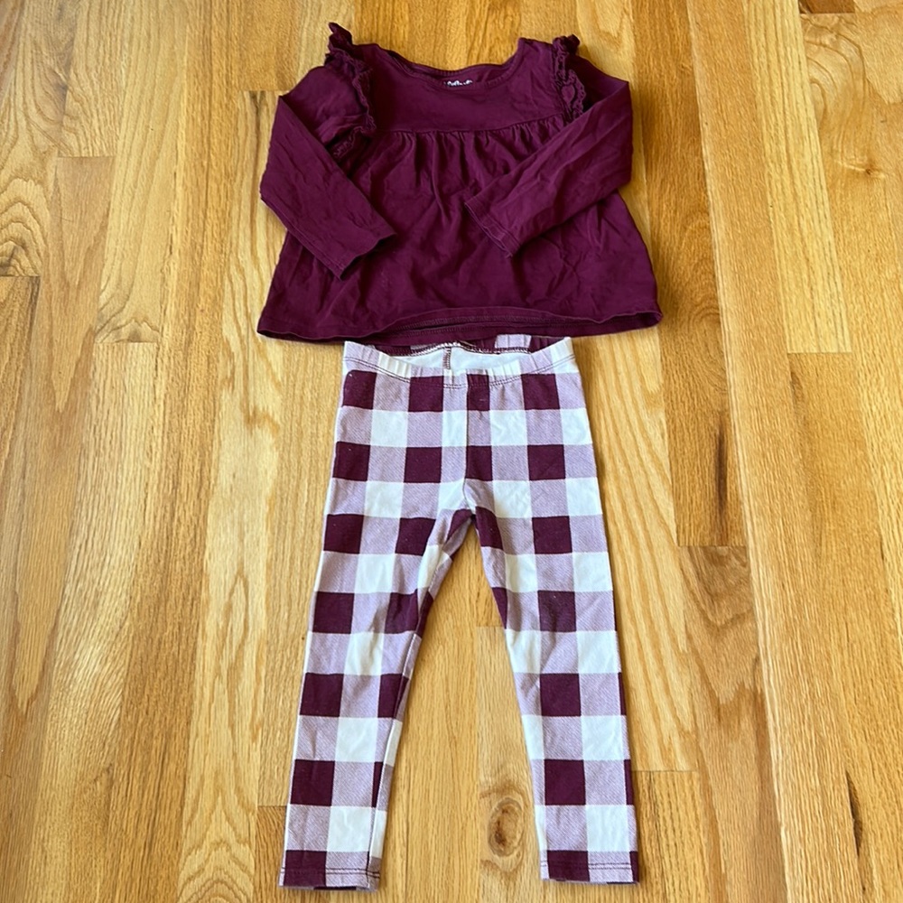 Cat & Jack Set Maroon size 2T